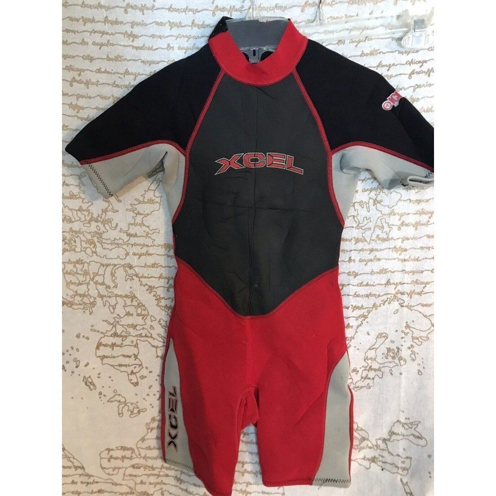 XCEL Kids Swim Rashguard - Black and Red